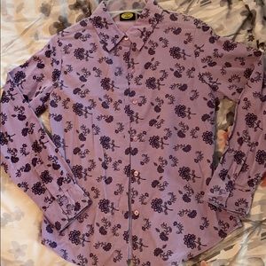 Corduroy floral country western farm button down